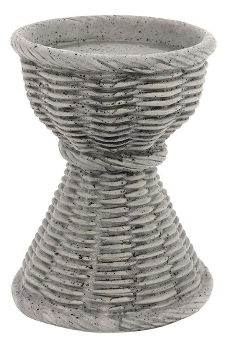 VIETRI Casa Short Candlestick, Main, color, Dark Grey