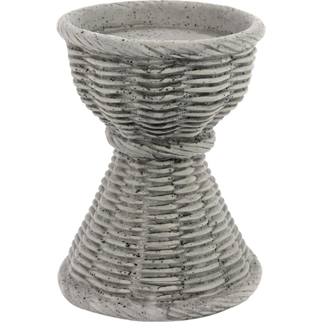 Vietri Casa Short Candlestick In Dark Grey