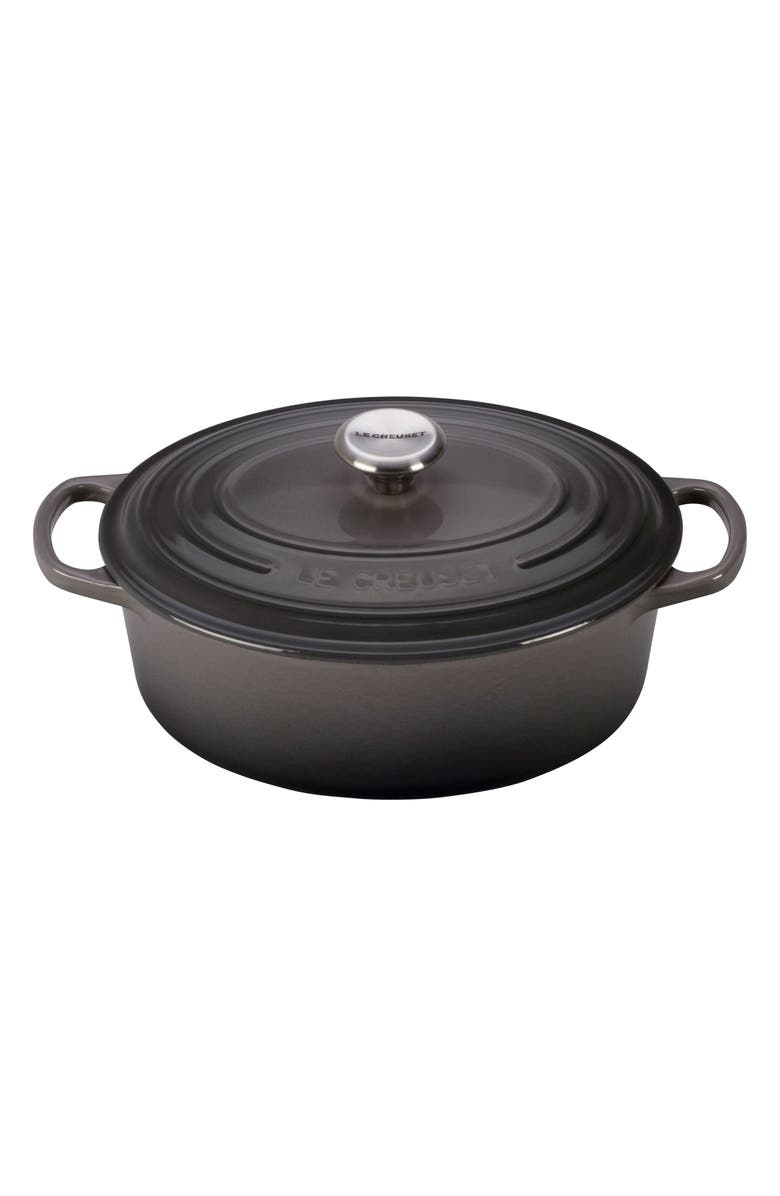Le Creuset Signature 2.75-Quart Oval Enamel Cast Iron Dutch Oven, Main, color, Oyster