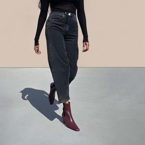 Neil J. Rodgers Meg Ankle Boot In Burgundy Nappa