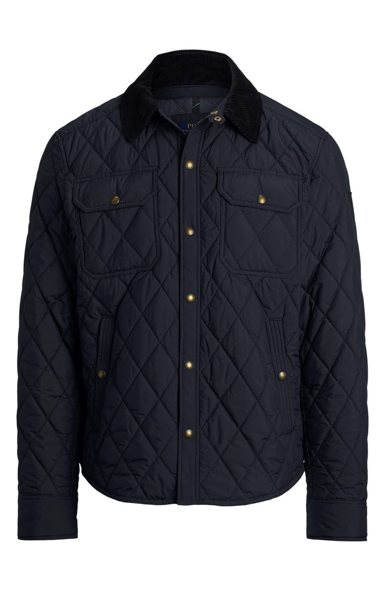 Polo Ralph Lauren The Beaton Quilted Water-Repellent Shirt Jacket, Alternate, color, Polo Black