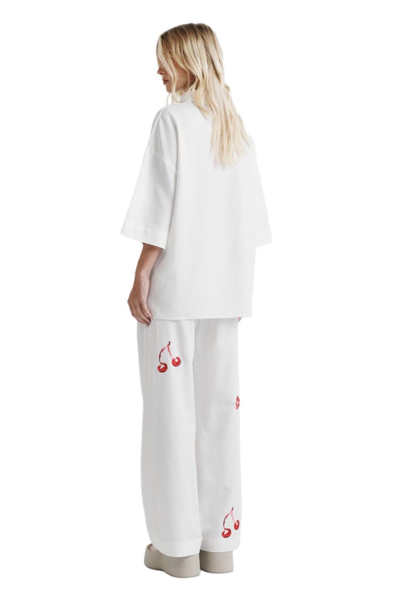 Romy Cherry Shirt, Alternate, color, White