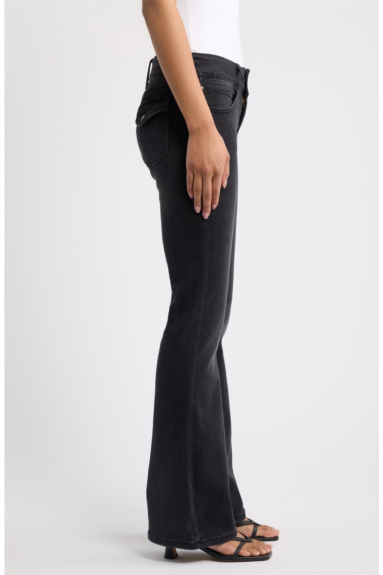 Taylor Low Rise Flare Jeans, Alternate, color, 36W - BLACK