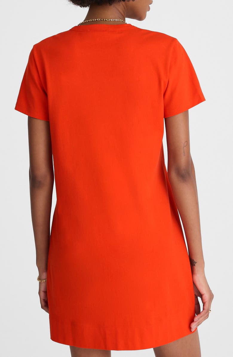 Madewell T-Shirt Minidress, Alternate, color, Bright Flame