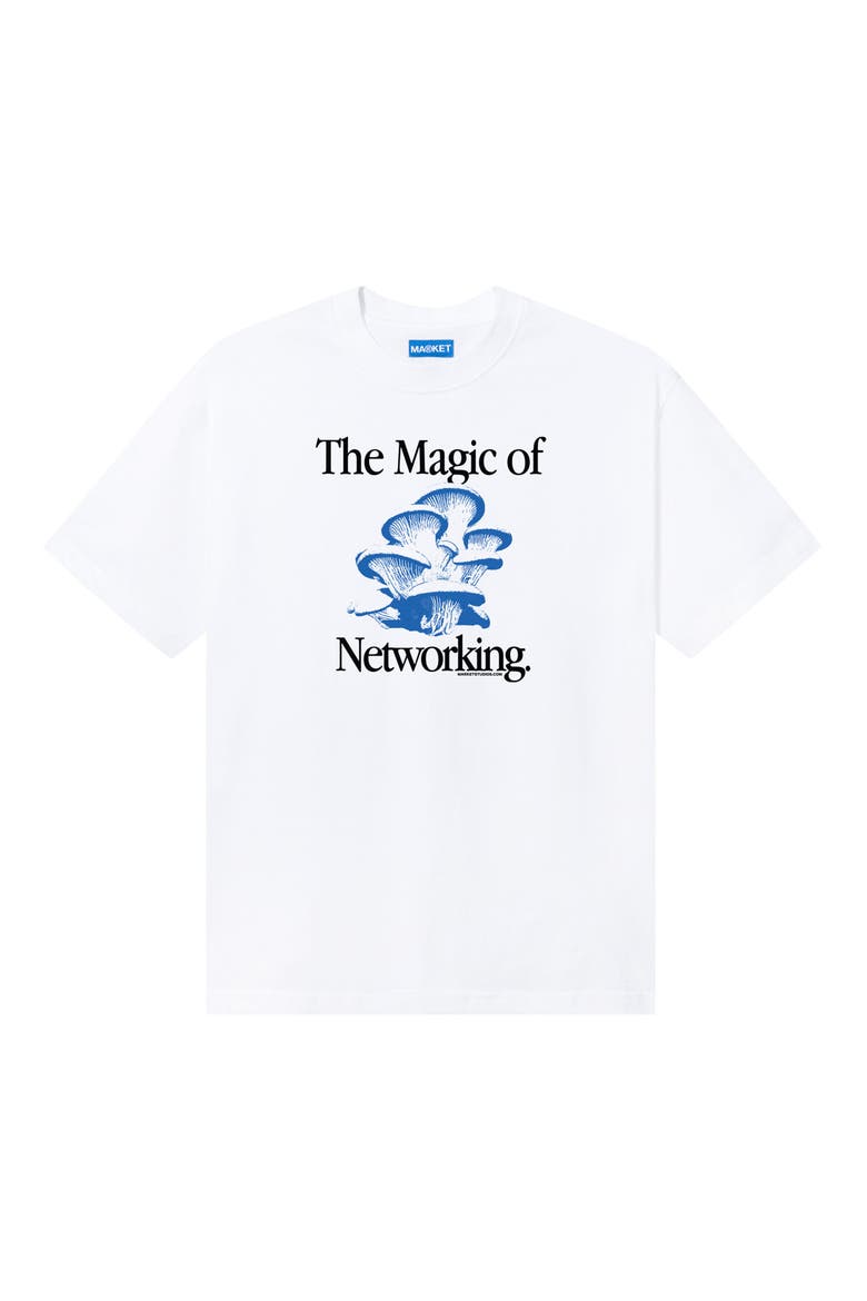 Social Network Graphic T-Shirt, Main, color, WHITE