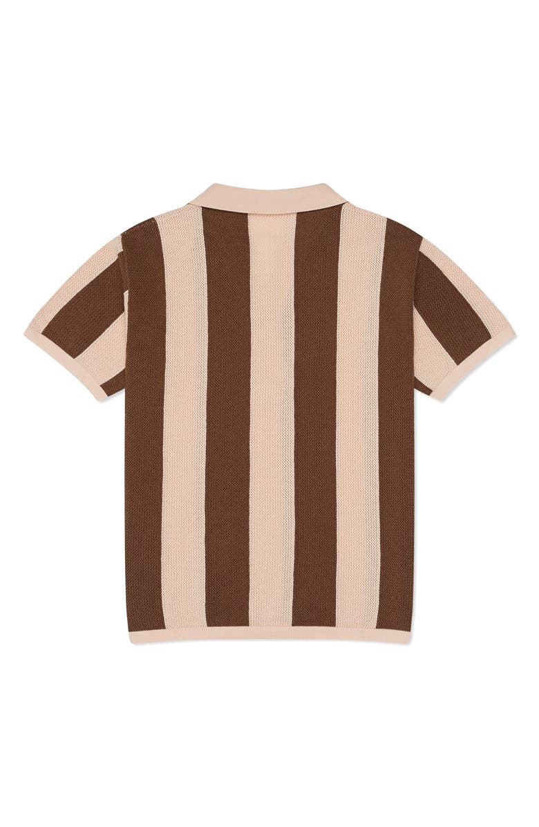 MAVRANS Stripe Textured Polo, Alternate, color, Brown/Tan