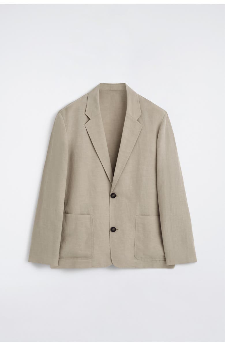 COS Unstructured Linen-Blend Blazer, Alternate, color, Beige