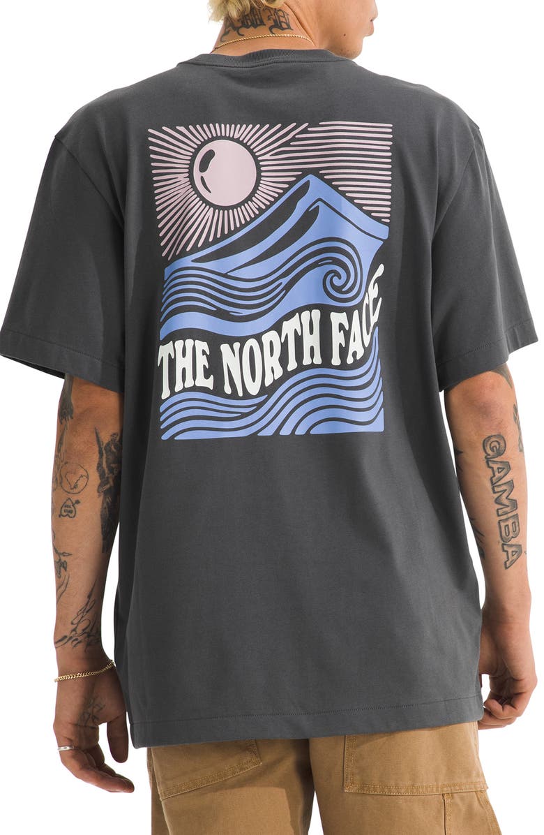The North Face Mountain Escape Oversize Cotton Graphic T-Shirt, Alternate, color, Anthracite Grey