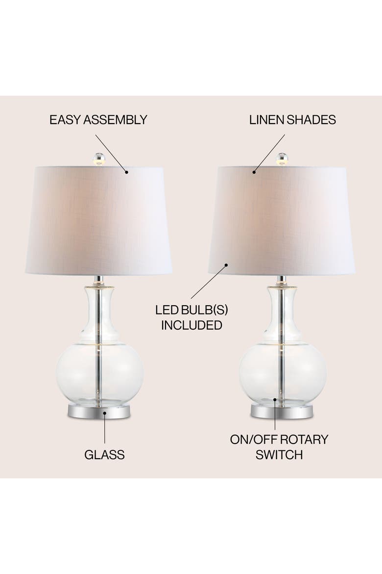 Lavelle 25" Glass LED Table Lamp, Alternate, color, Clear