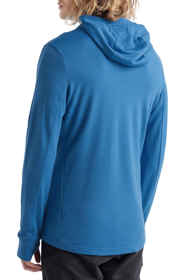 Quantum III Merino Wool Zip Hoodie, Alternate, color, AZUL/ HAZE
