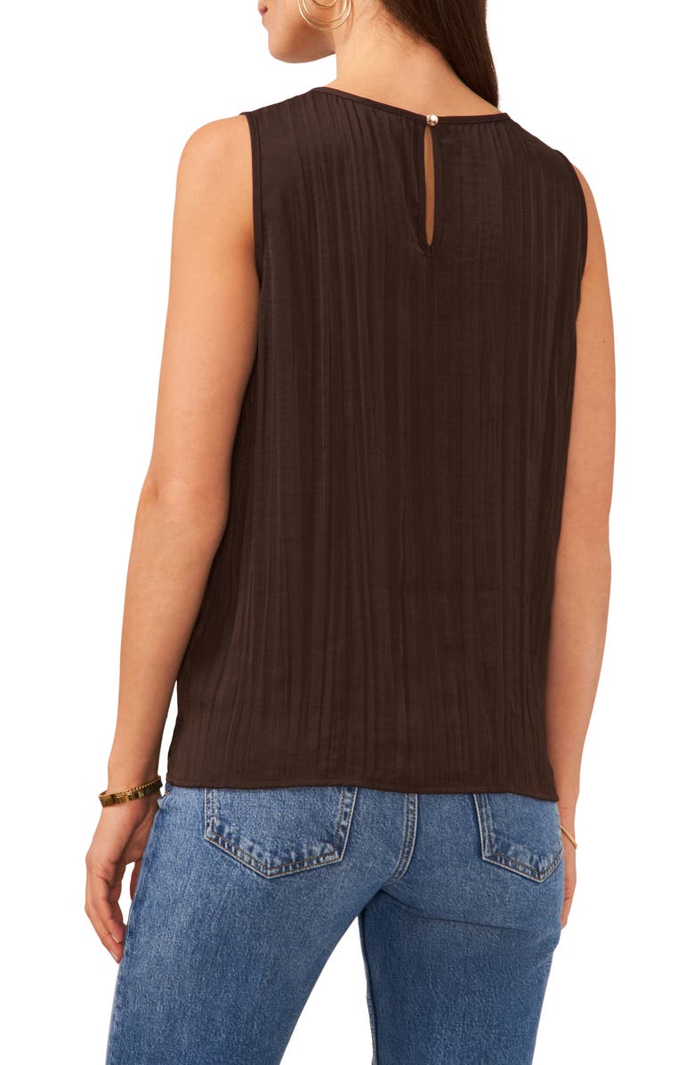 Vince Camuto Pleated Sleeveless Top, Alternate, color, 