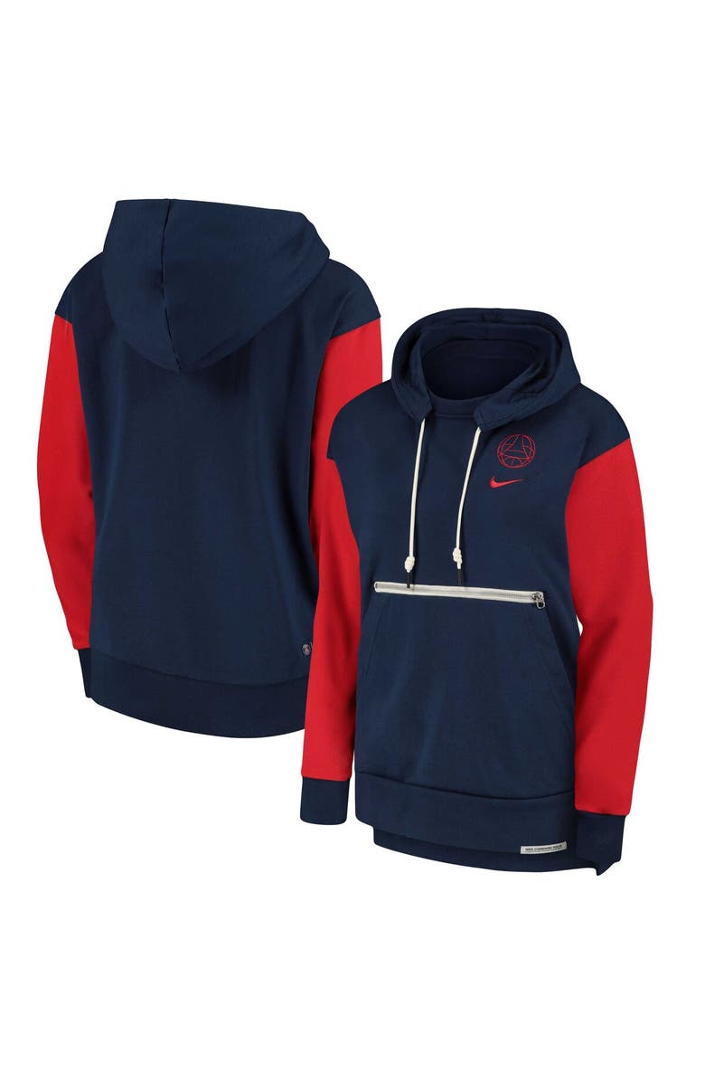 Nike Women's Nike Navy/Red Paris Saint-Germain Standard Issue Pullover Hoodie, Main, color, Navy