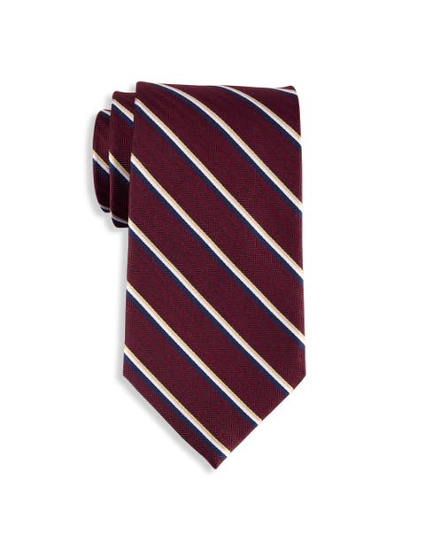Big 
Tall Herringbone Striped Silk Tie
