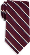 Oak Hill Premium by DXL Big & Tall Herringbone Striped Silk Tie