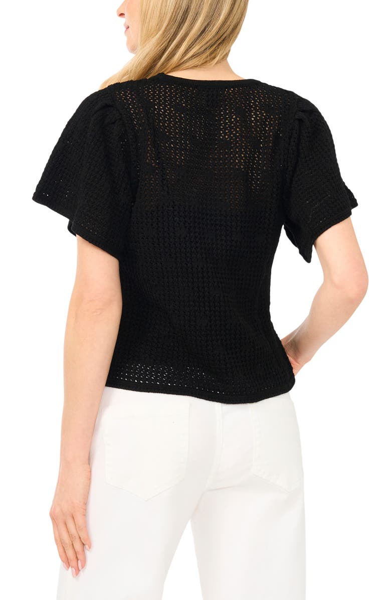 Halogen<sup>®</sup> Short Sleeve Sweater, Alternate, color, Rich Black
