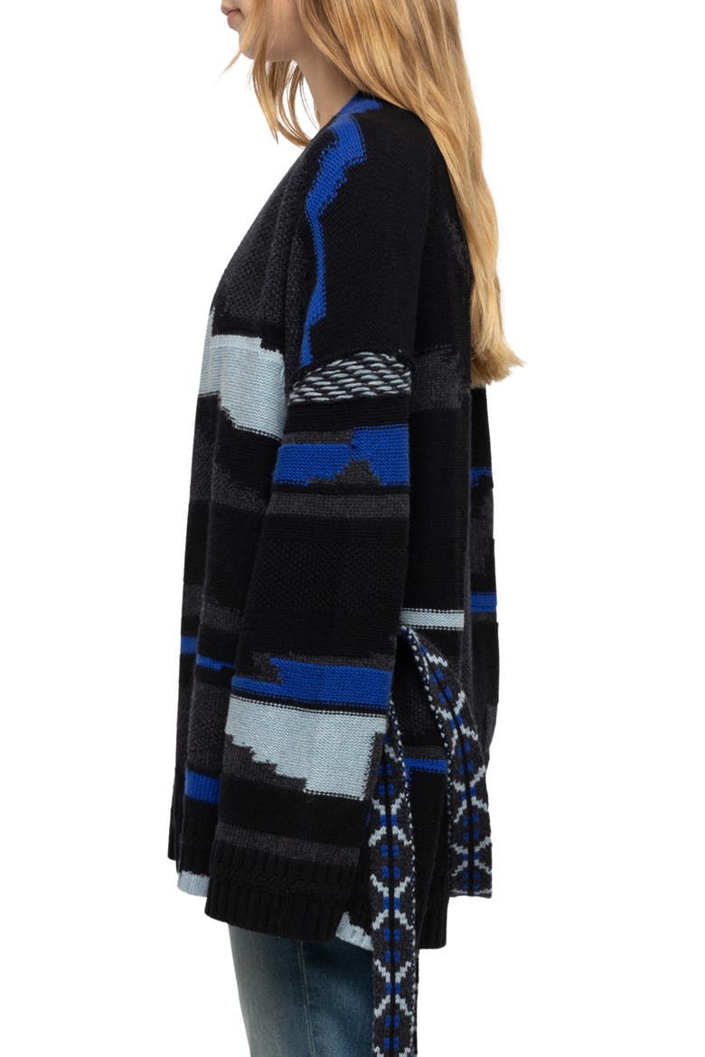 Tie Waist Cardigan, Alternate, color, ANTHRACITE