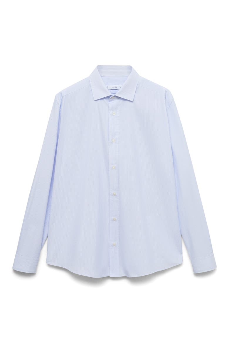 Regular Fit Stripe Cotton Button-Up Shirt, Alternate, color, WHITE