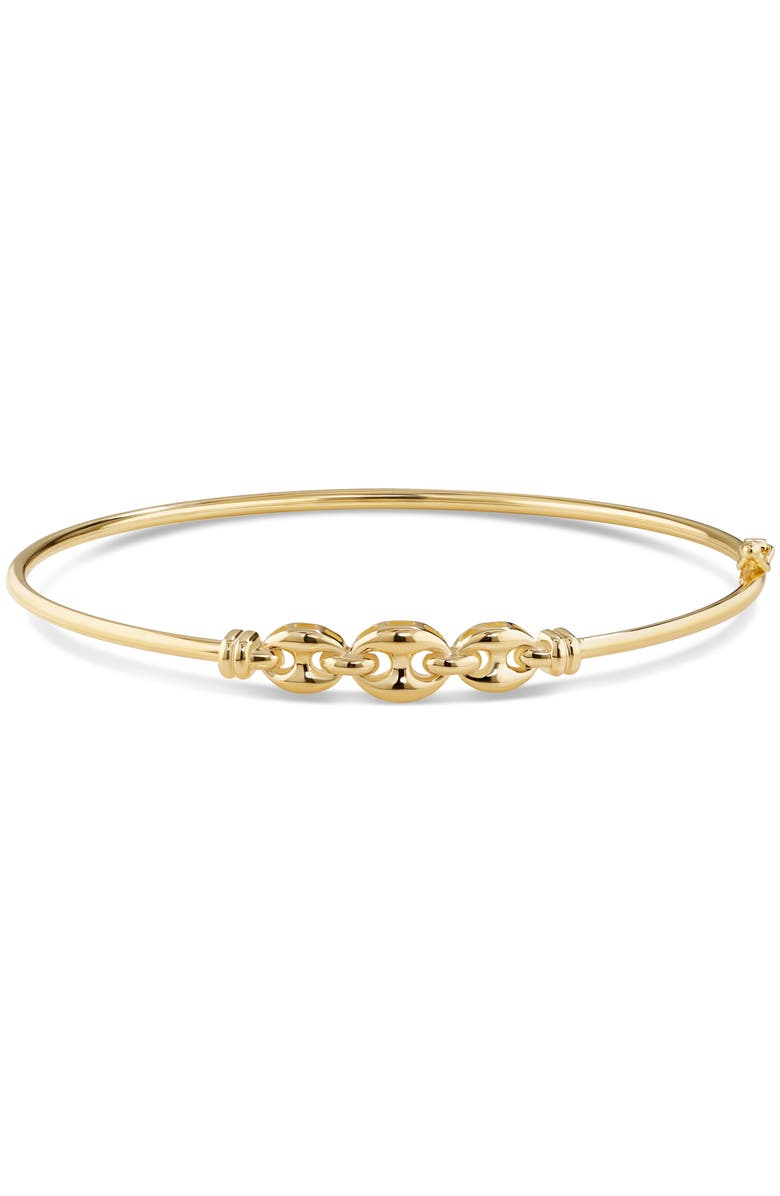 DEVATA Mariner Anchor Bangle Bracelet in 14K Gold, Alternate, color, Yellow Gold