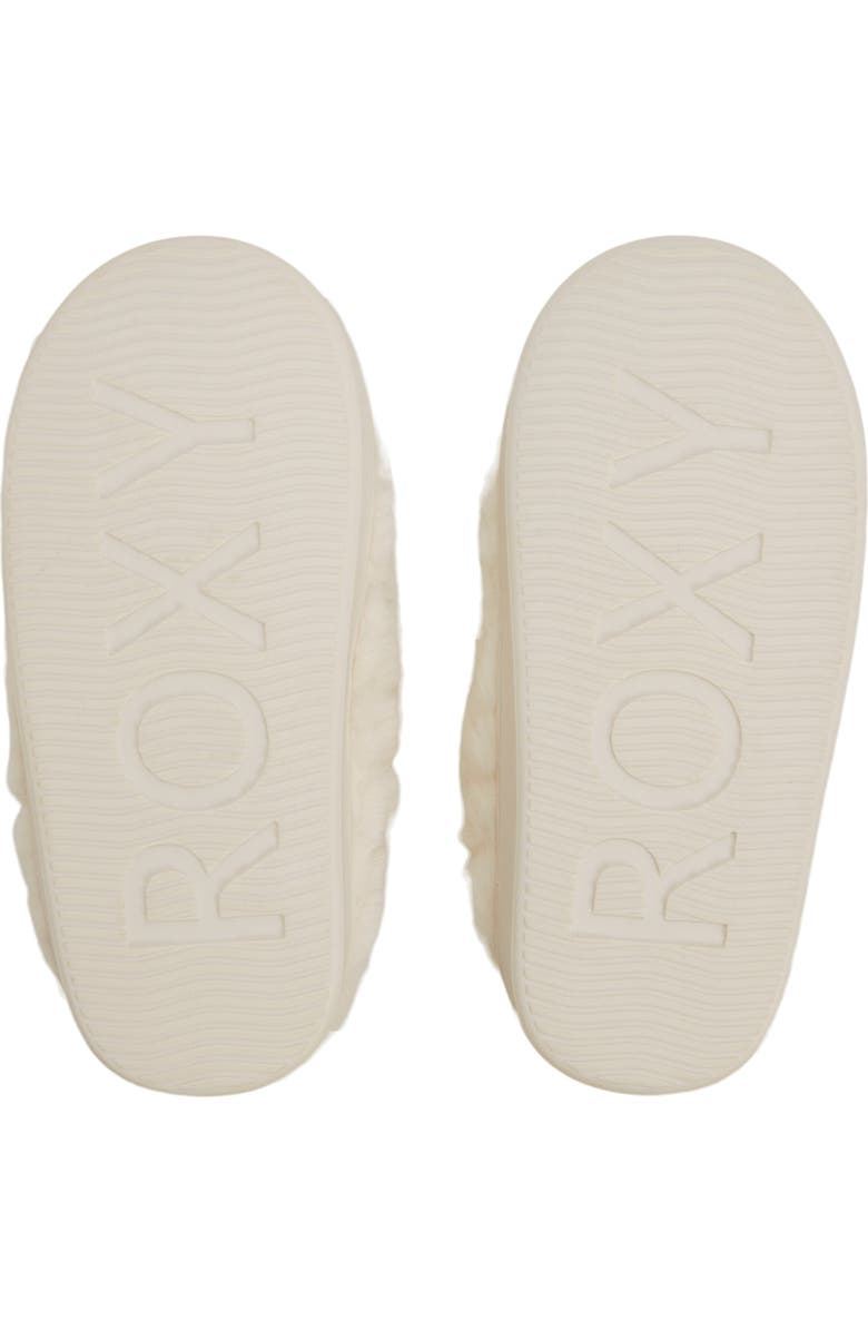 Roxy Bae Faux Fur Slipper, Alternate, color, Cream
