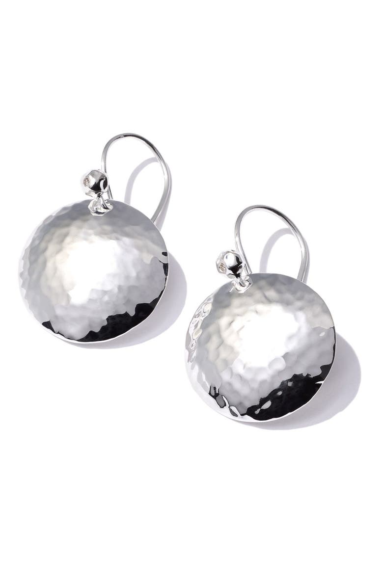 Ippolita Diamond & Hammered Dome Earrings, Alternate, color,