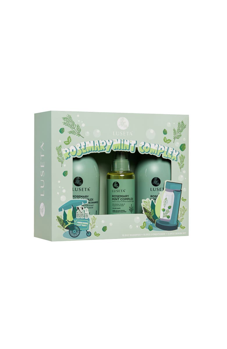 LUSETA Rosemary Mint Trio Set, Main, color, Green