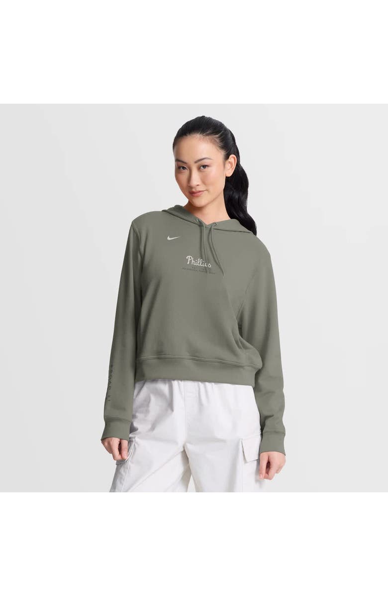 Nike Women's Nike Olive Philadelphia Phillies One Tri-Blend Dri-FIT Hoodie, Main, color, Olive