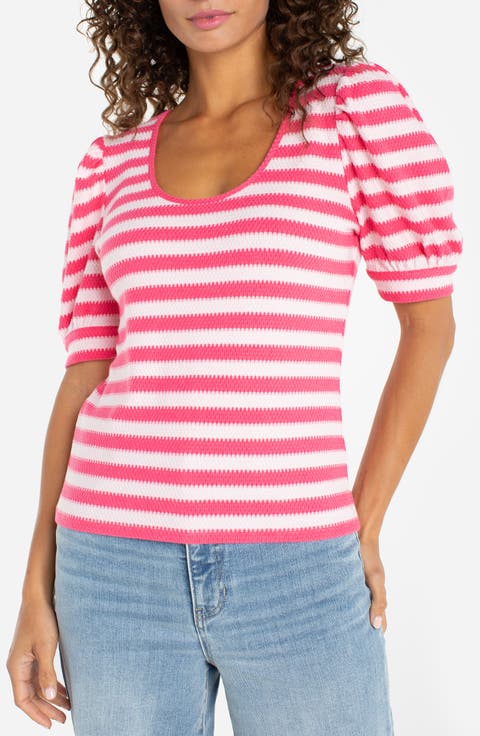 Stripe Scoop Neck Sweater