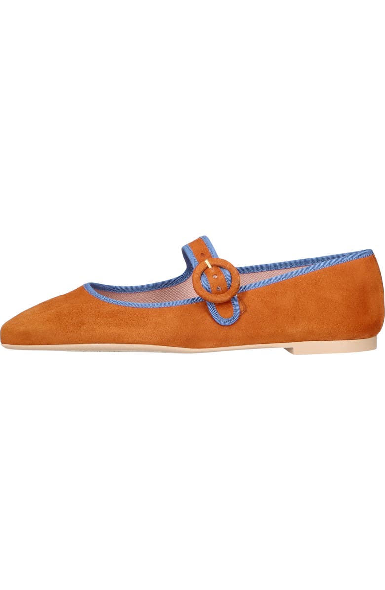 Pretty Ballerinas Square Toe Suede Mary Jane, Main, color, Beige