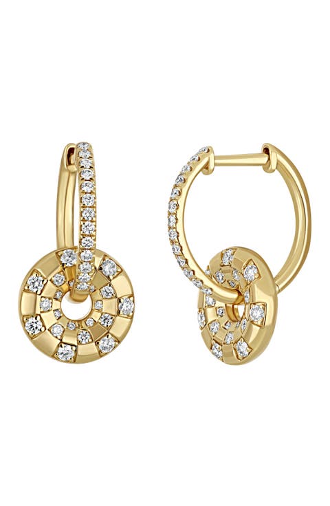 Kiera 18K Gold Diamond Drop Earrings