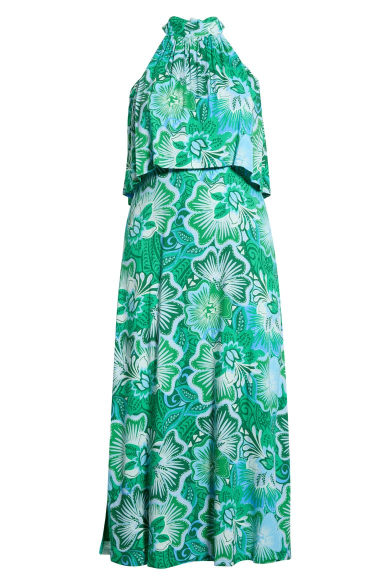 Tanti Floral Moya Halter Maxi Dress, Alternate, color, KELLY-BLUES