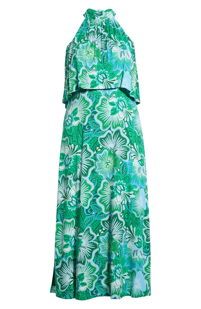 SUGARLIPS Tanti Floral Moya Halter Maxi Dress, Alternate, color, Kelly-Blues