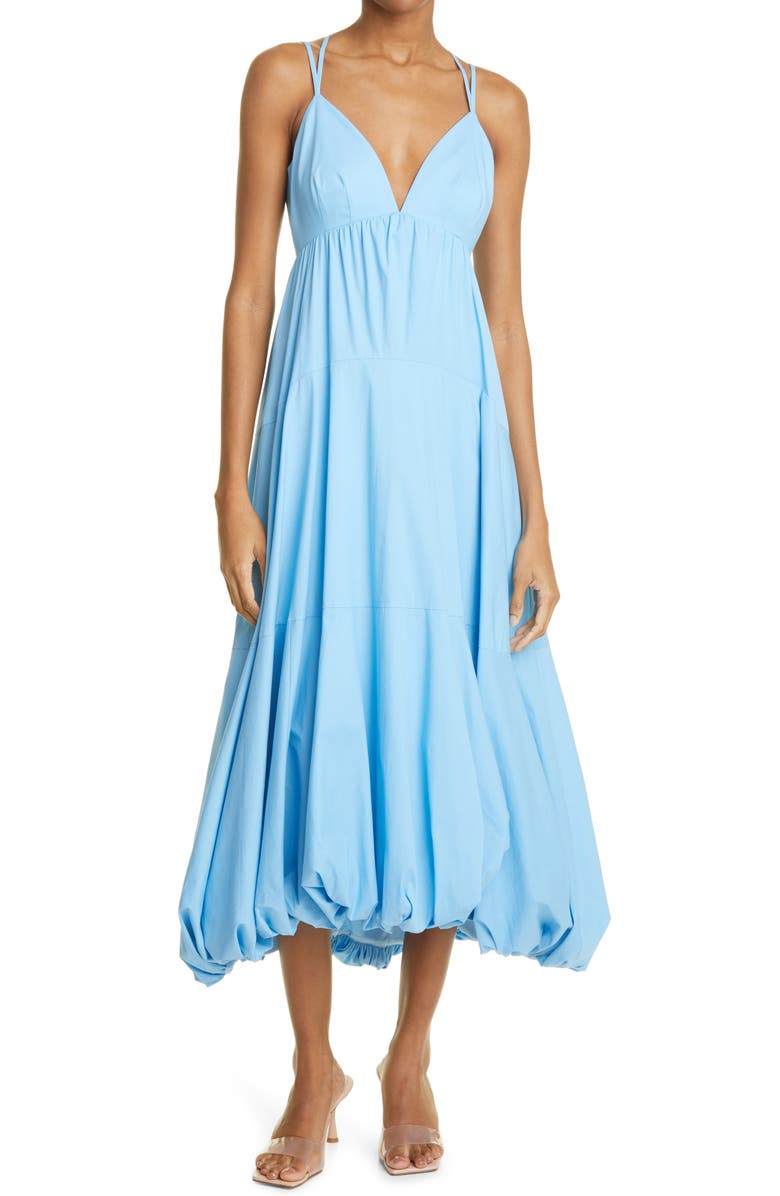 Cinq à Sept Effie Balloon Hem Midi Dress, Main, color, 