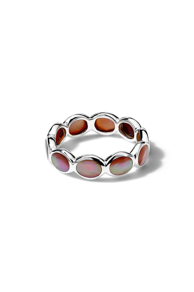 Rock Candy Brown Shell Ring, Main, color, STERLING SILVER