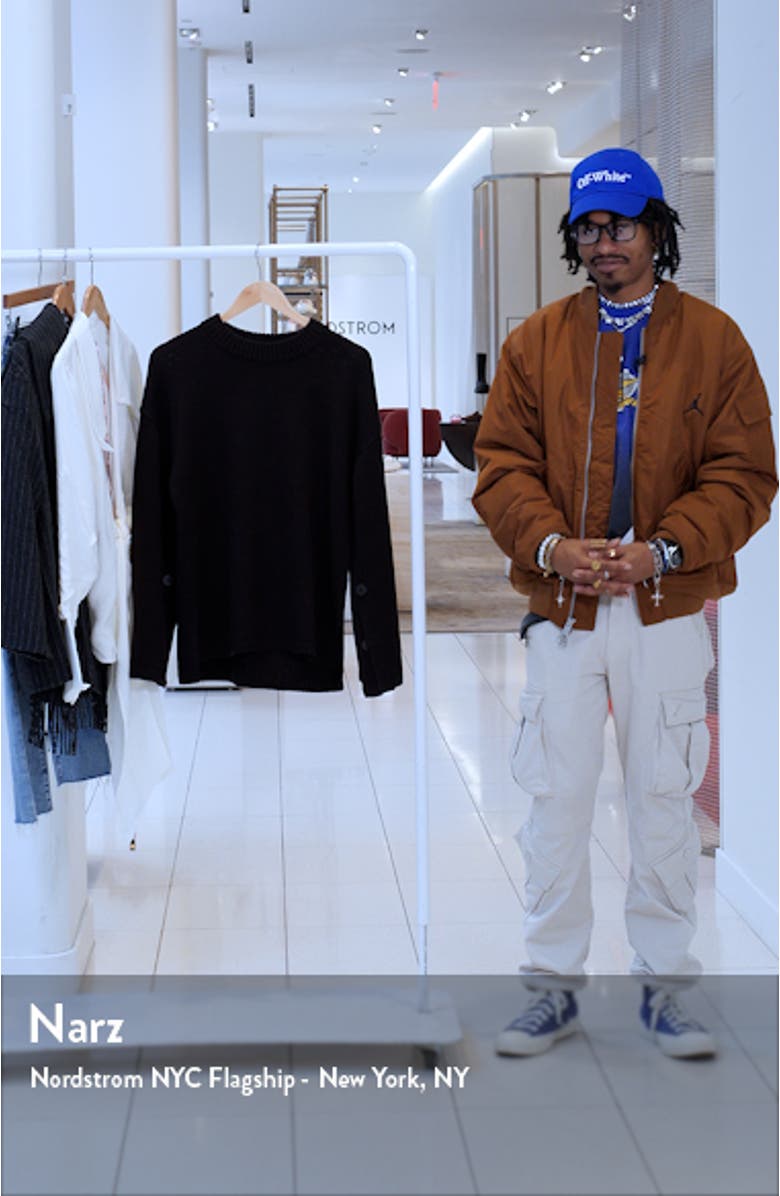 Button Sleeve Wool Sweater, sales video thumbnail