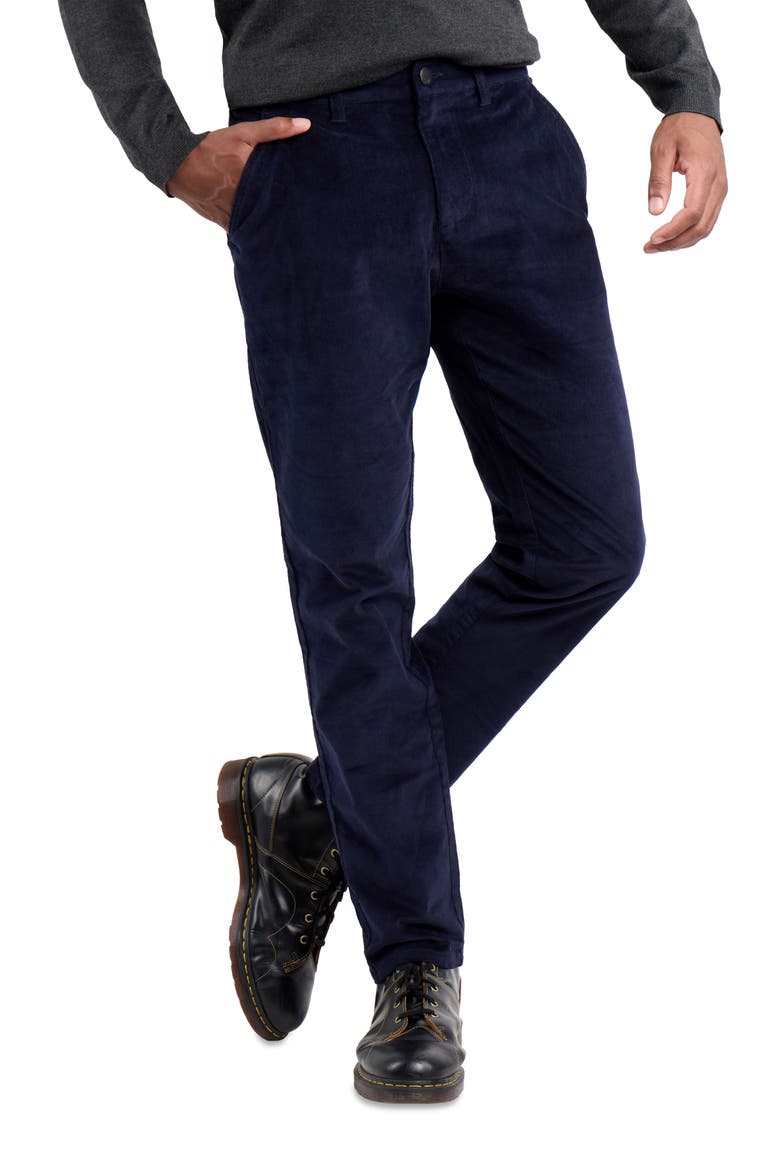 Slim Fit Five-Pocket Corduroy Pants, Alternate, color, NAVY