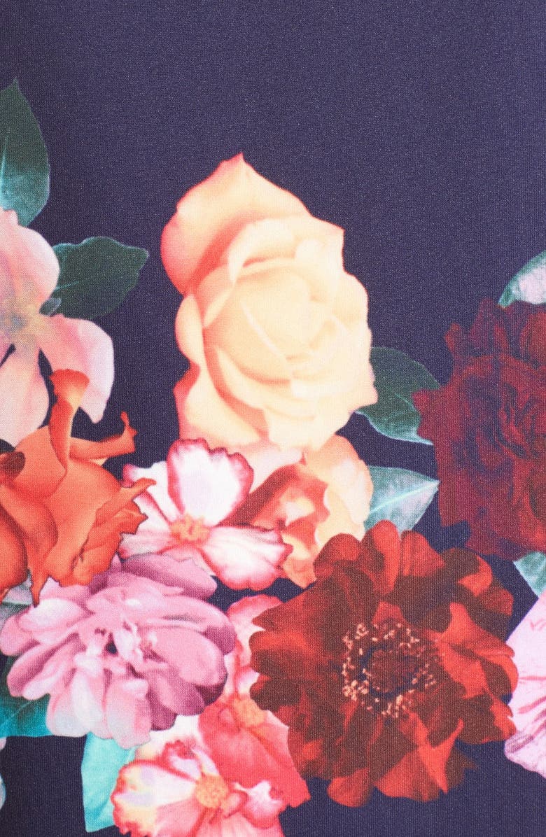 Vince Camuto Floral Print Scuba Shift Dress, Alternate, color, 