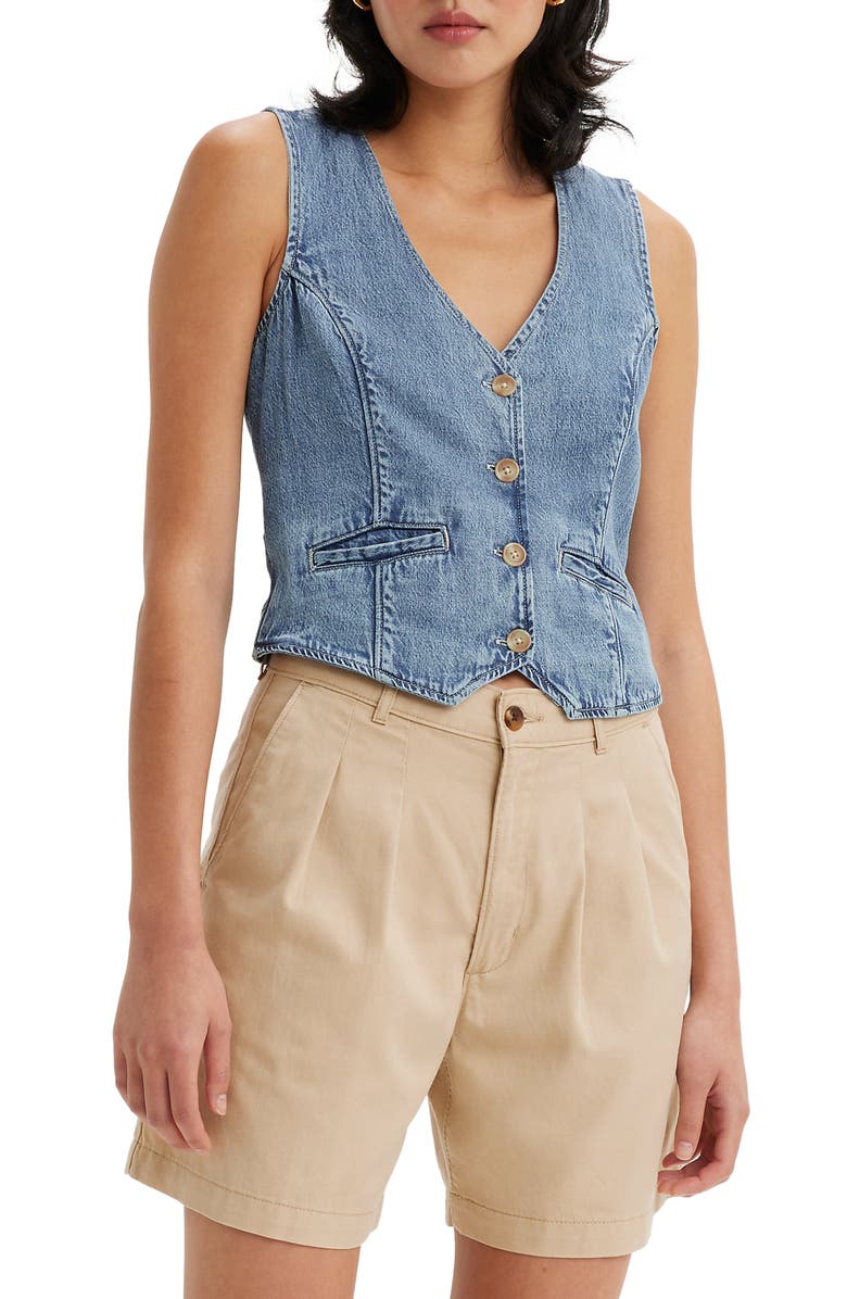 Levi's<sup>®</sup> Jaylah Denim Vest, Main, color, 