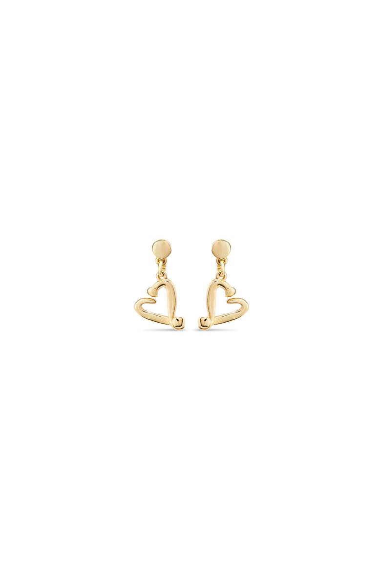 Hammered Heart Hoops, Main, color, Gold