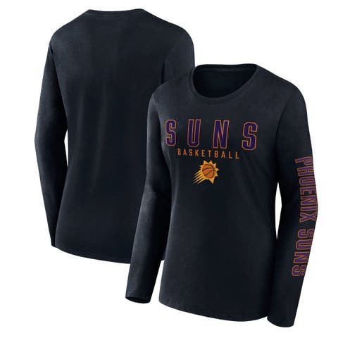 Women's Fanatics Black Phoenix Suns Top Baller Long Sleeve T-Shirt