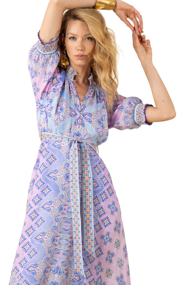 Hale Bob Naya Linen Maxi Dress, Alternate, color,