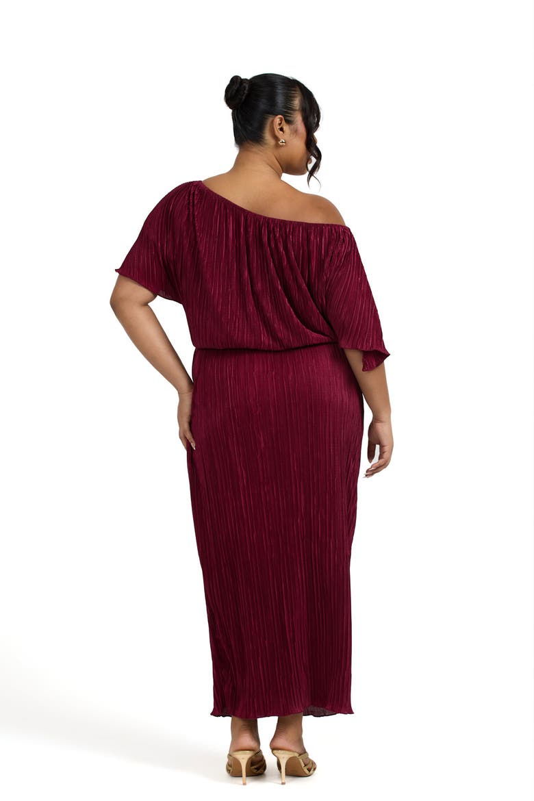 Square Neck Crinkle Belted Swimsuit, Alternate, color, Burgundy