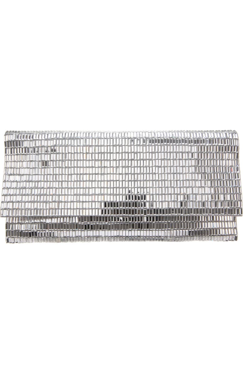 Nina Crystal Foldover Clutch, Main, color,