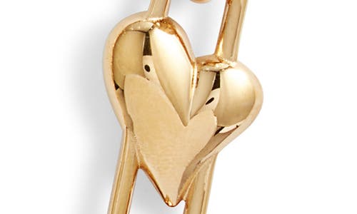 Jenny Bird Art Heart On A String Necklace In High Polish Gold