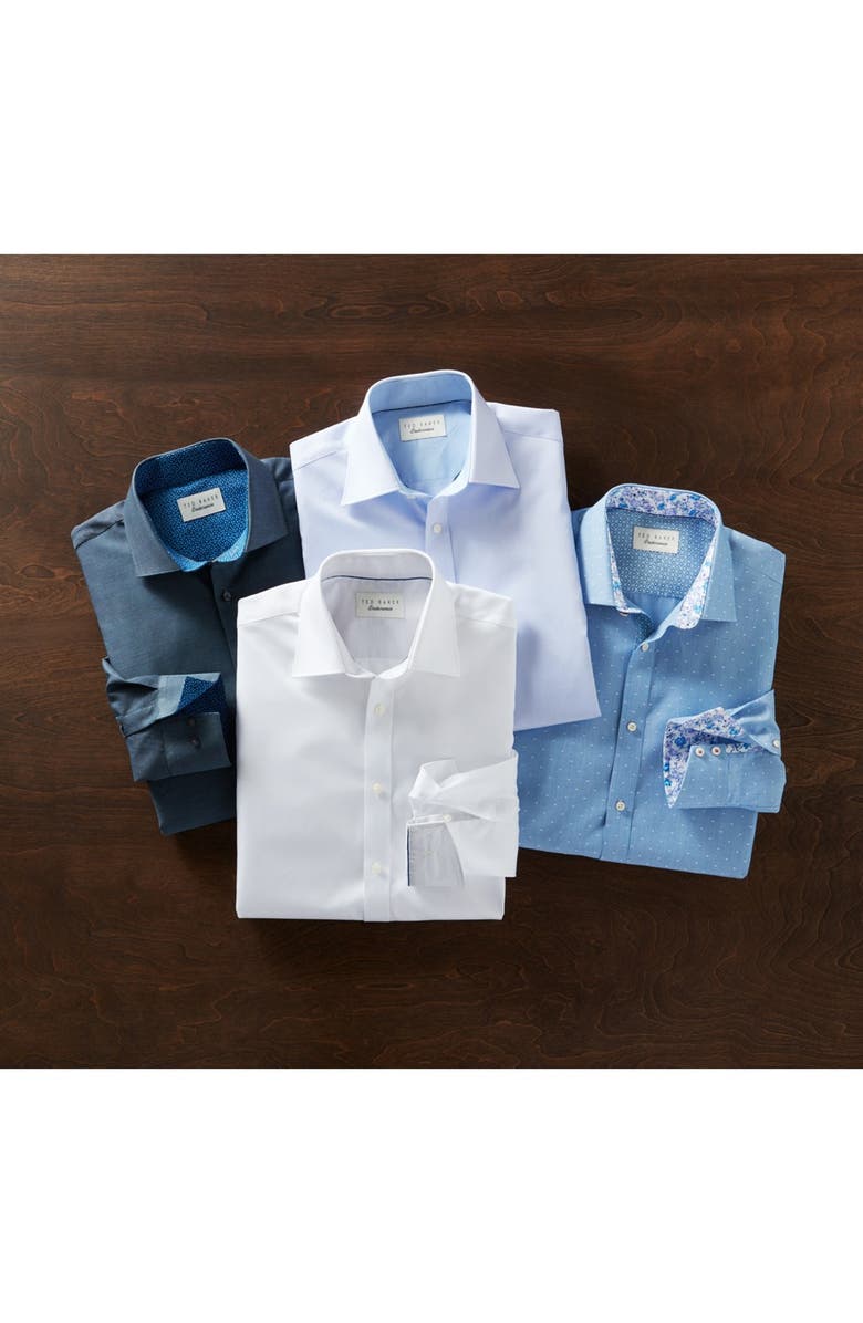 Ted Baker London 'Oncore' Trim Fit Micro Stripe Dress Shirt, Alternate, color,