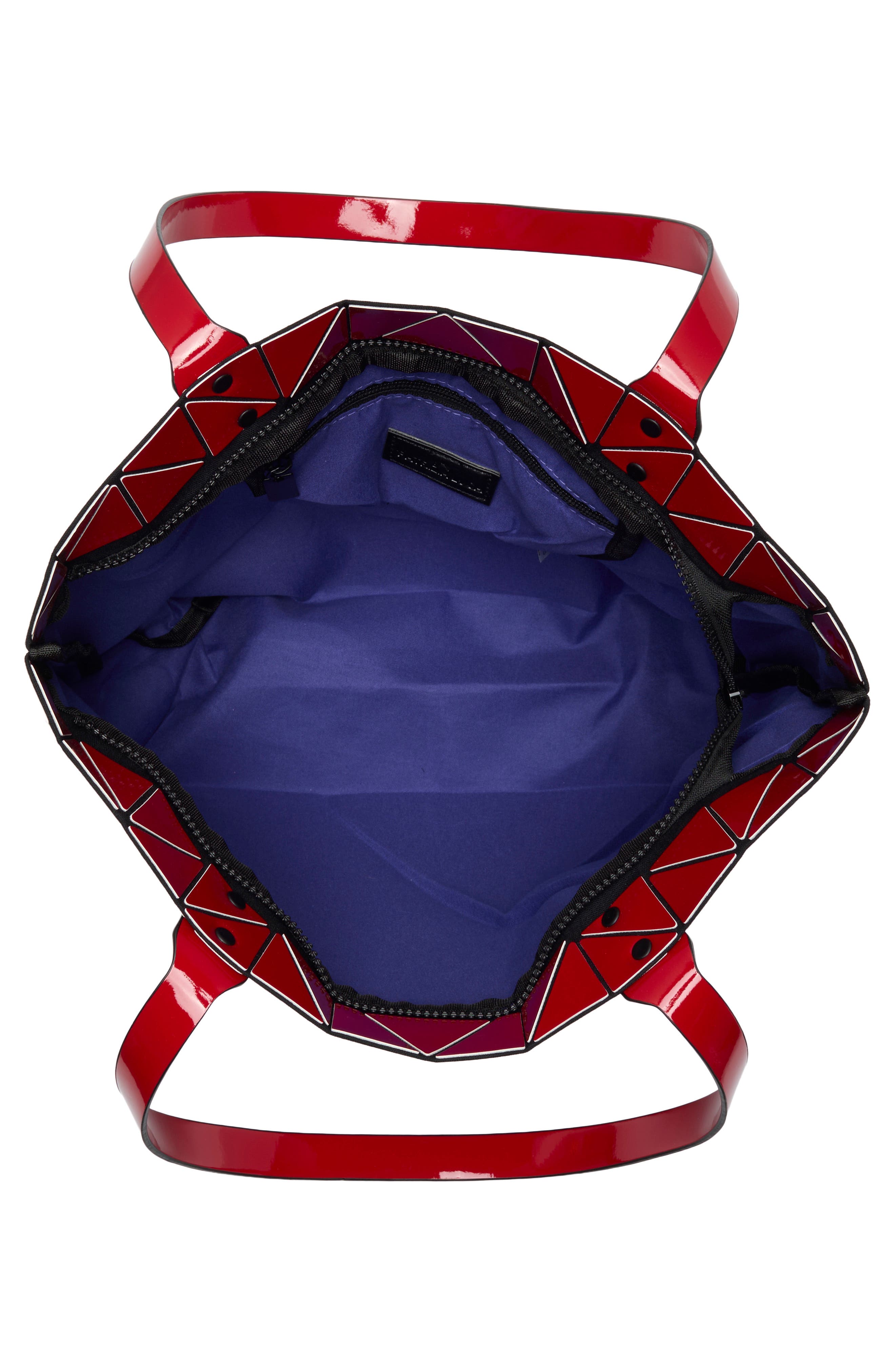 Chevron Tote Bag, Alternate, color, SHINY RED