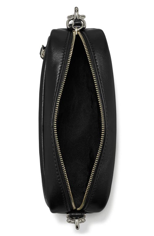 Tory Burch Mini Miller Soft Leather Crossbody Bag In Black