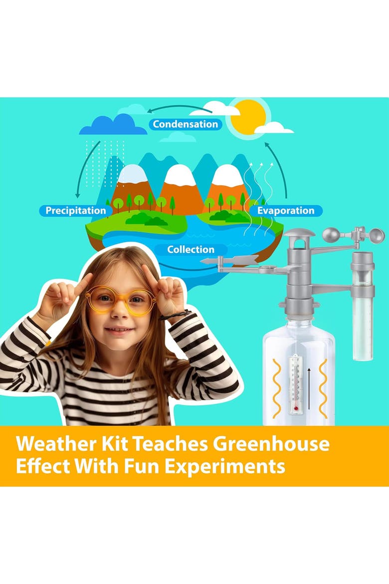Green Science Weather Station, DIY Mini Observatory Kit, Kids 5+, Alternate, color, Multicolored