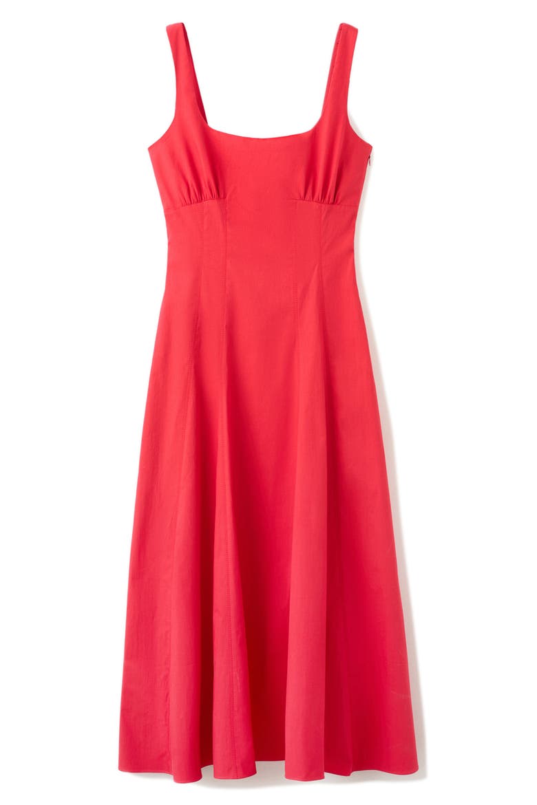 Starring Hailey Bieber Polly Cotton Blend Dress, Main, color, RED