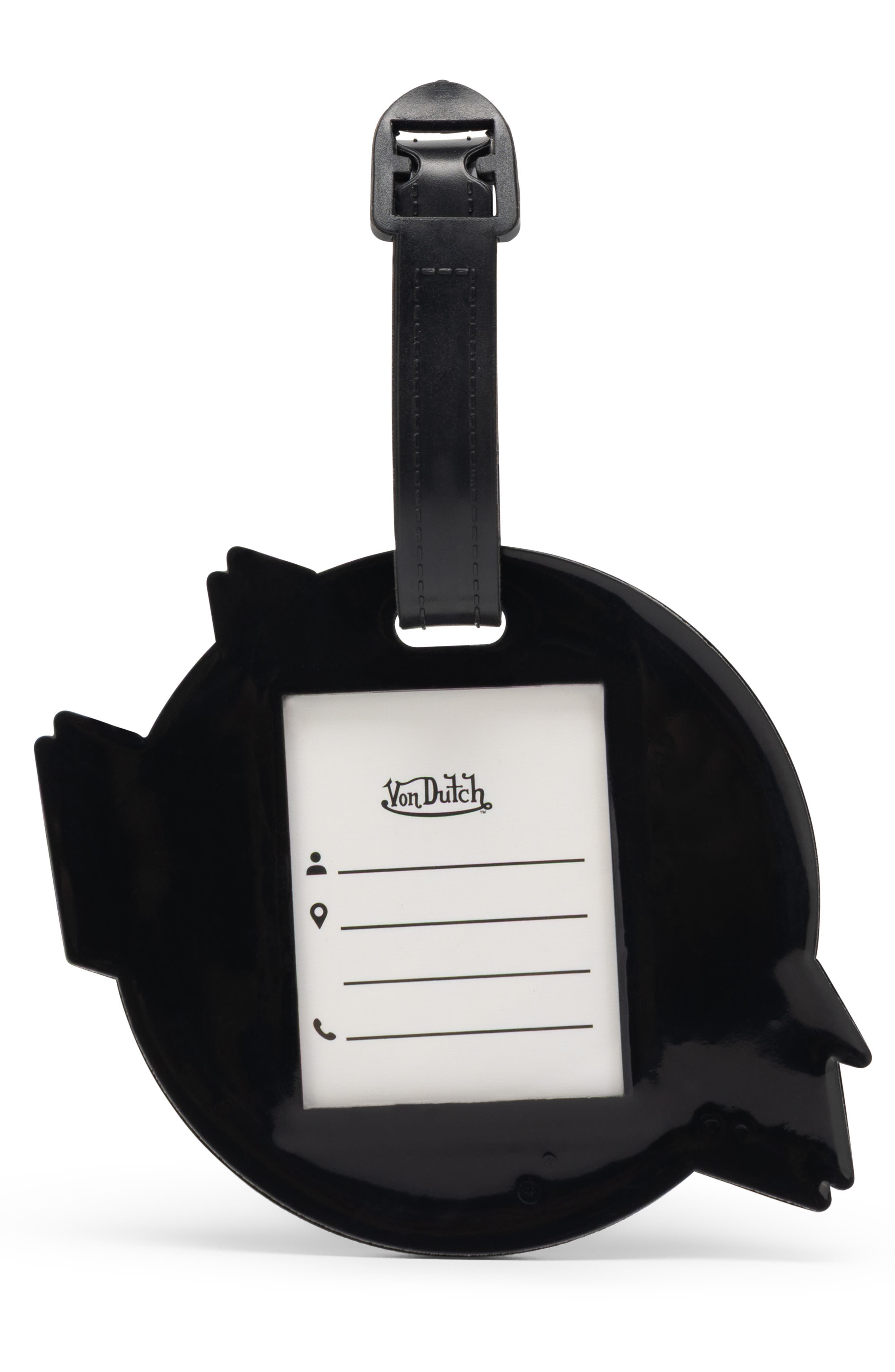 Von Dutch 80s Neon 2-Piece Suitcase ID Tag Set with Adjustable Straps, Alternate, color, 80S Neon