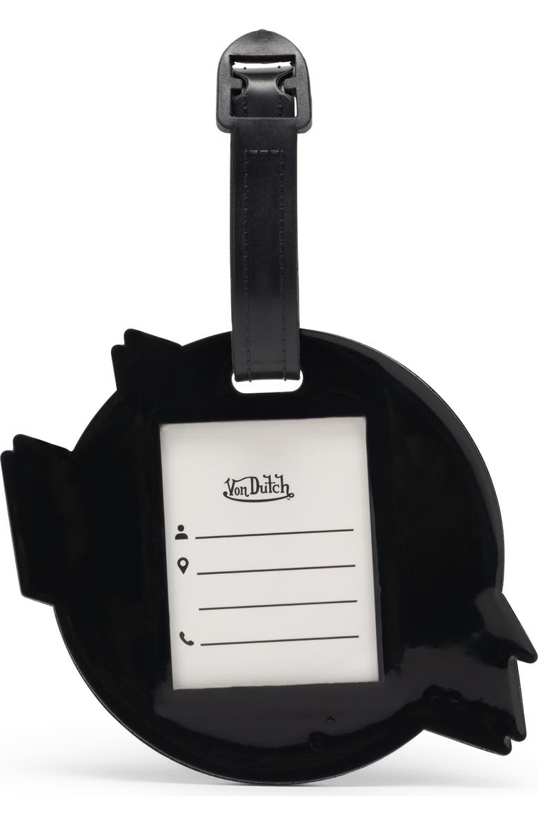 Von Dutch 80s Neon 2-Piece Suitcase ID Tag Set with Adjustable Straps, Alternate, color, 80S Neon